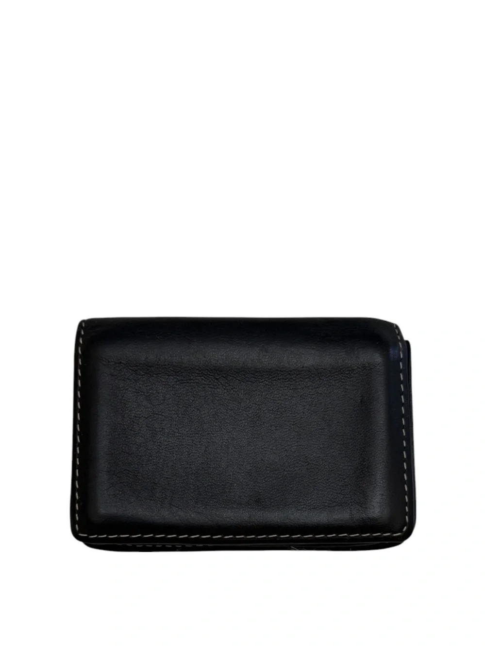 PERRY ELLIS - BLACK GENUINE LEATHER PORTFOLIO CARDHOLDER WALLET